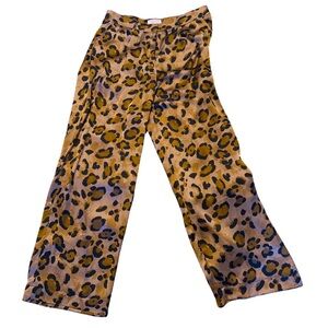 Dancing Leopard Satin Dress Pants